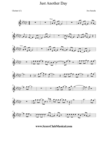Jon Secada  score for Clarinet (C)