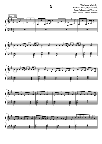 Jonas Brothers X score for Piano
