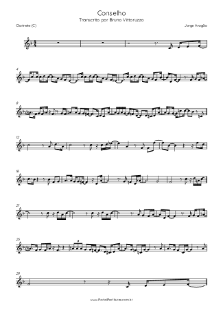 Jorge Aragão  score for Clarinet (C)