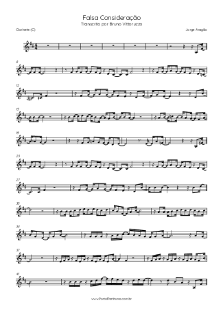 Jorge Aragão  score for Clarinet (C)