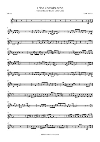 Jorge Aragão Falsa Consideração score for Violin