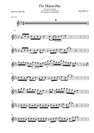 Jorge Ben Jor  score for Alto Saxophone