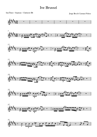 Jorge Ben Jor Ive Brussel score for Tenor Saxophone Soprano (Bb)