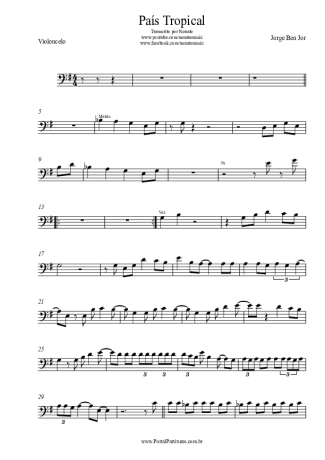 Jorge Ben Jor  score for Cello