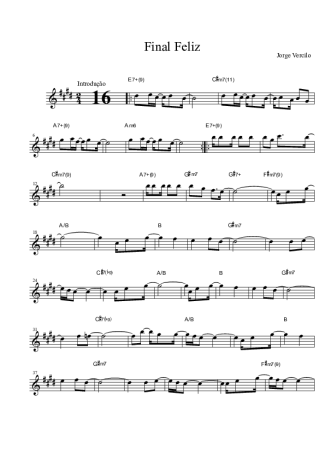 Jorge Vercillo  score for Tenor Saxophone Soprano (Bb)