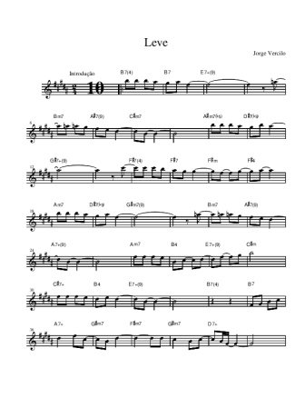 Jorge Vercillo Leve score for Alto Saxophone