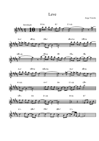 Jorge Vercillo  score for Alto Saxophone