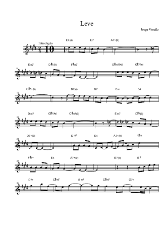 Jorge Vercillo  score for Tenor Saxophone Soprano (Bb)