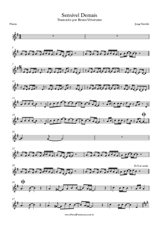 Jorge Vercillo  score for Flute