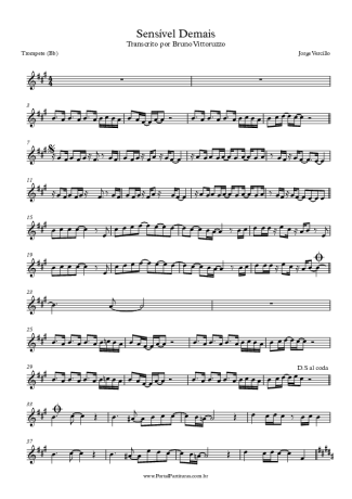 Jorge Vercillo  score for Trumpet