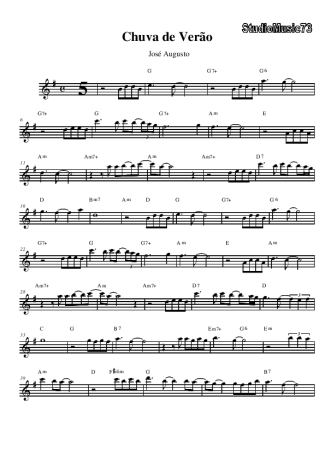 José Augusto Chuva de Verão score for Alto Saxophone