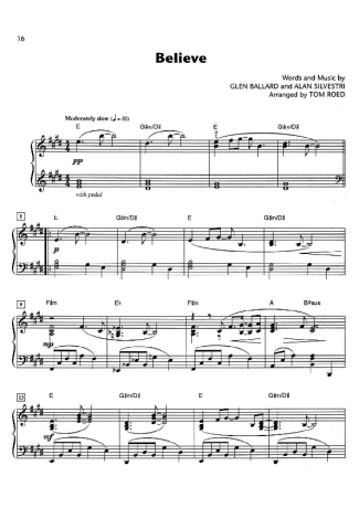 Josh Groban Believe score for Piano