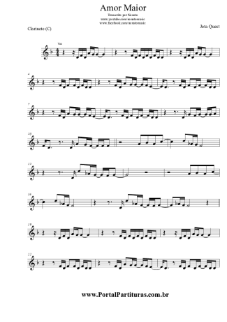 Jota Quest  score for Clarinet (C)