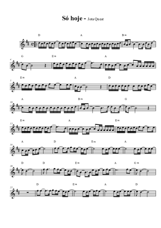 Jota Quest Só Hoje score for Alto Saxophone