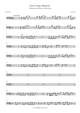 Journey  score for Trombone