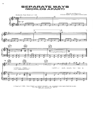 Journey Separate Ways score for Piano