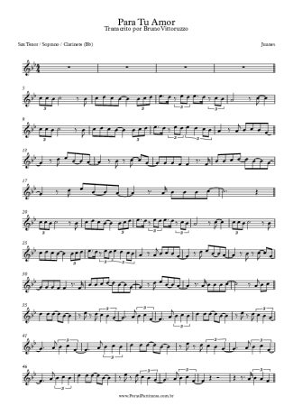 Juanes  score for Clarinet (Bb)