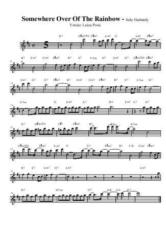 Judy Garlandy Além do arcoíris - Somewhere Over Of The Rainbow score for Alto Saxophone
