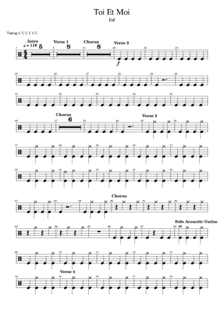 42345 Sheet music - Toi Et Moi - Drums