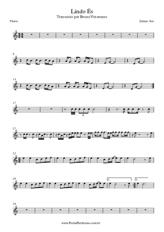 Juliano Son Lindo És score for Flute
