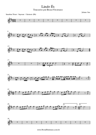 Juliano Son  score for Tenor Saxophone Soprano (Bb)