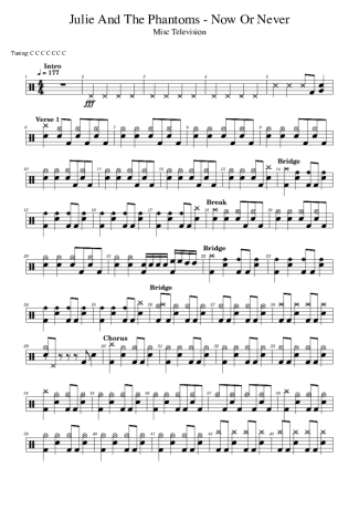 Score for Drums