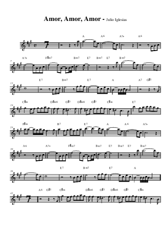 Julio Iglesias  score for Alto Saxophone