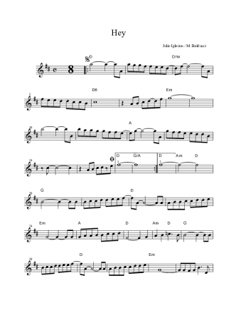 Julio Iglesias Hey score for Tenor Saxophone Soprano (Bb)