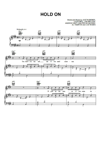 Justin Bieber  score for Piano