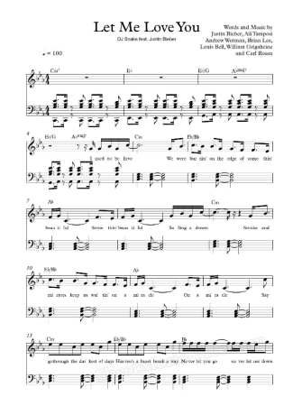 Justin Bieber  score for Piano