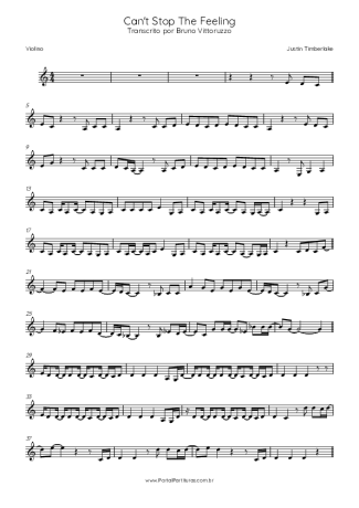 Justin Timberlake  score for Violin