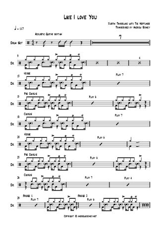 Justin Timberlake  score for Drums