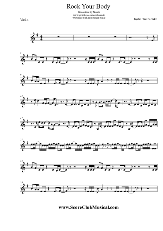 Justin Timberlake Rock Your Body score for Violin