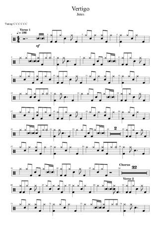 Score for Drums