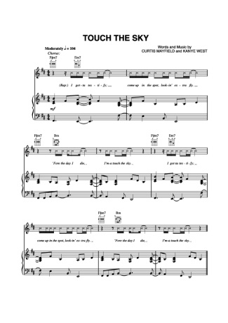 Kanye West Touch The Sky score for Piano