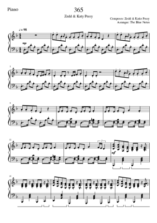 Katy Perry  score for Piano