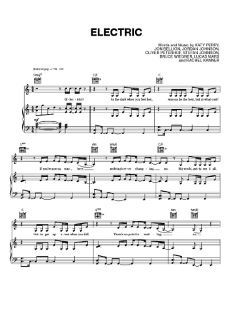 Katy Perry  score for Piano