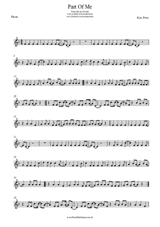 Katy Perry  score for Flute