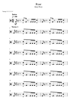 Katy Perry  score for Drums