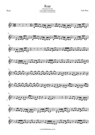 Katy Perry Roar score for Flute