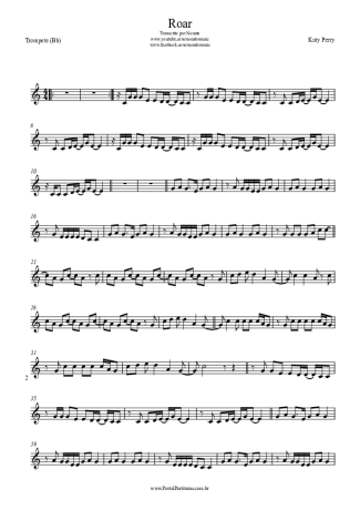 Katy Perry Roar score for Trumpet