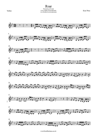 Katy Perry Roar score for Violin