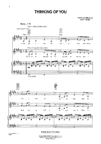 Katy Perry  score for Piano