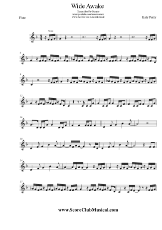 Katy Perry  score for Flute