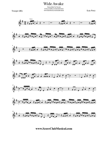 Katy Perry Wide Awake score for Trumpet