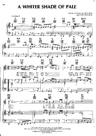 Keith Reid  score for Piano