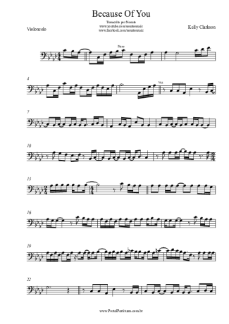 Kelly Clarkson  score for Cello