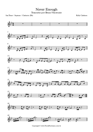 Kelly Clarkson  score for Clarinet (Bb)