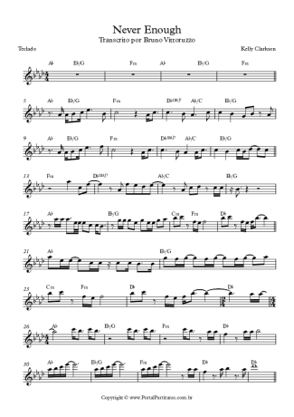 Kelly Clarkson  score for Keyboard