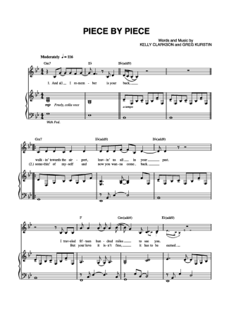 Kelly Clarkson Piece By Piece score for Piano